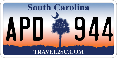 SC license plate APD944