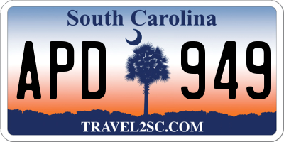 SC license plate APD949