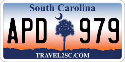 SC license plate APD979