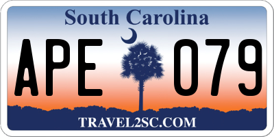 SC license plate APE079