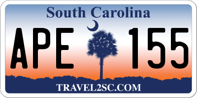 SC license plate APE155