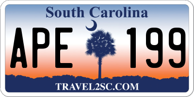 SC license plate APE199
