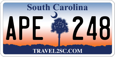 SC license plate APE248