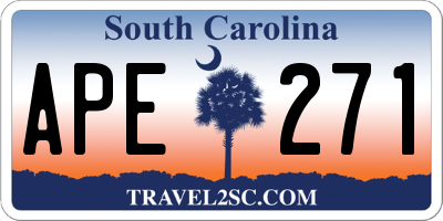 SC license plate APE271