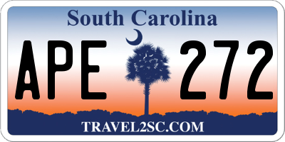 SC license plate APE272