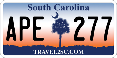 SC license plate APE277