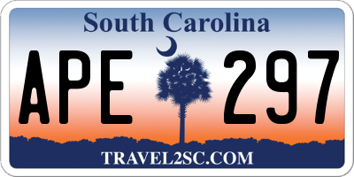 SC license plate APE297
