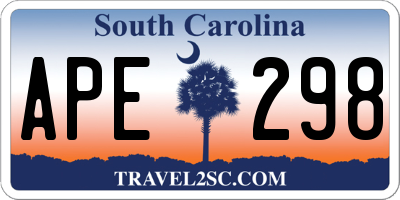 SC license plate APE298