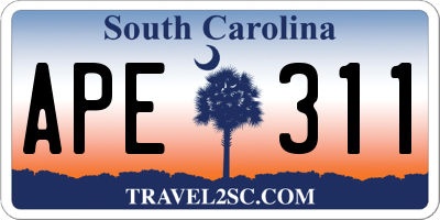 SC license plate APE311