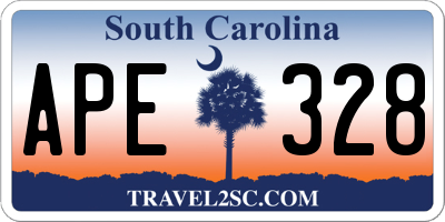 SC license plate APE328
