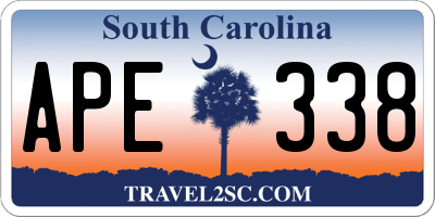 SC license plate APE338