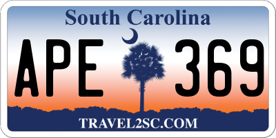 SC license plate APE369