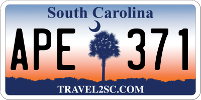 SC license plate APE371