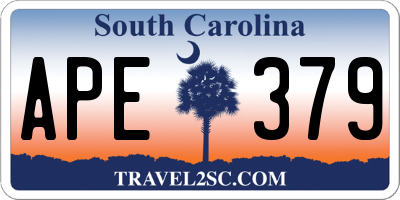 SC license plate APE379