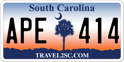SC license plate APE414