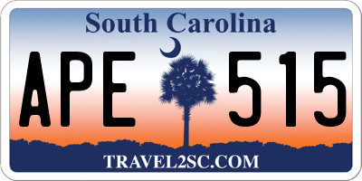 SC license plate APE515