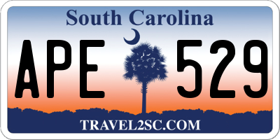 SC license plate APE529