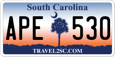 SC license plate APE530