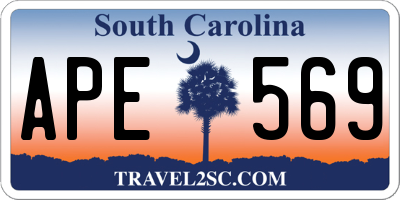 SC license plate APE569