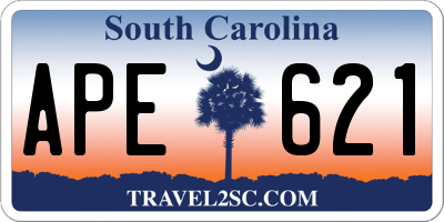 SC license plate APE621