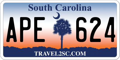 SC license plate APE624