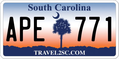 SC license plate APE771
