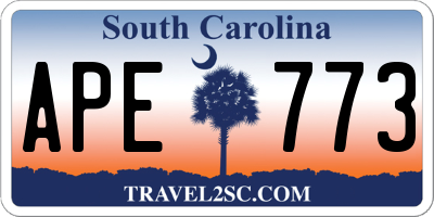 SC license plate APE773