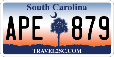 SC license plate APE879