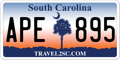 SC license plate APE895