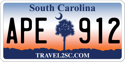 SC license plate APE912