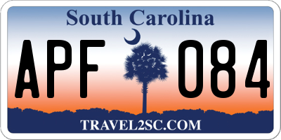 SC license plate APF084