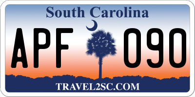 SC license plate APF090