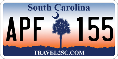 SC license plate APF155
