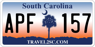 SC license plate APF157
