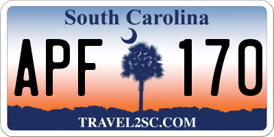 SC license plate APF170