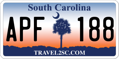 SC license plate APF188