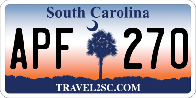 SC license plate APF270