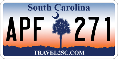 SC license plate APF271