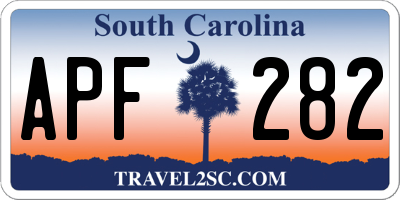 SC license plate APF282
