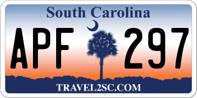 SC license plate APF297