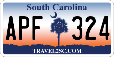 SC license plate APF324