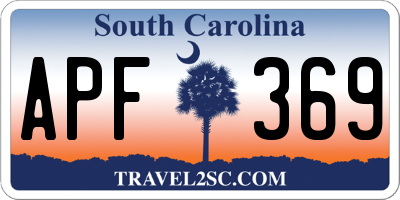 SC license plate APF369
