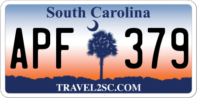 SC license plate APF379