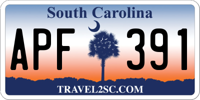 SC license plate APF391