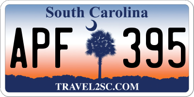 SC license plate APF395