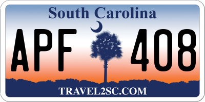 SC license plate APF408