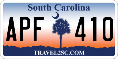 SC license plate APF410