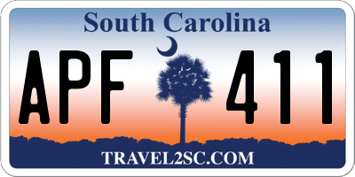 SC license plate APF411