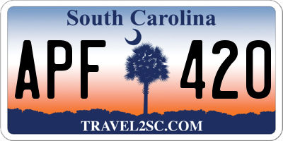 SC license plate APF420