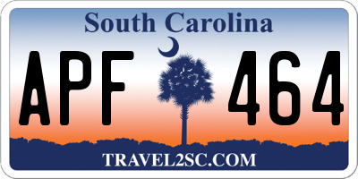 SC license plate APF464